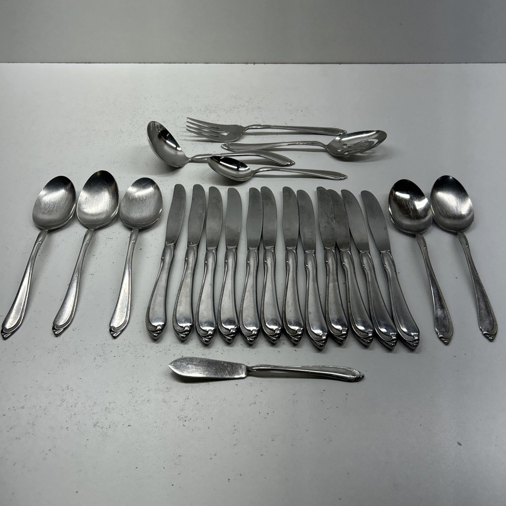 Oneida Ltd Stainless USA Flatware Set 22 Piece Assorted‎ Bundle